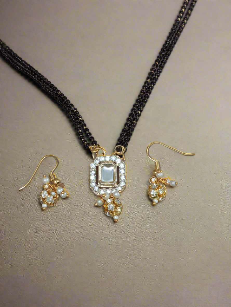 Hridiya Cz Mangalsutra with Earrings