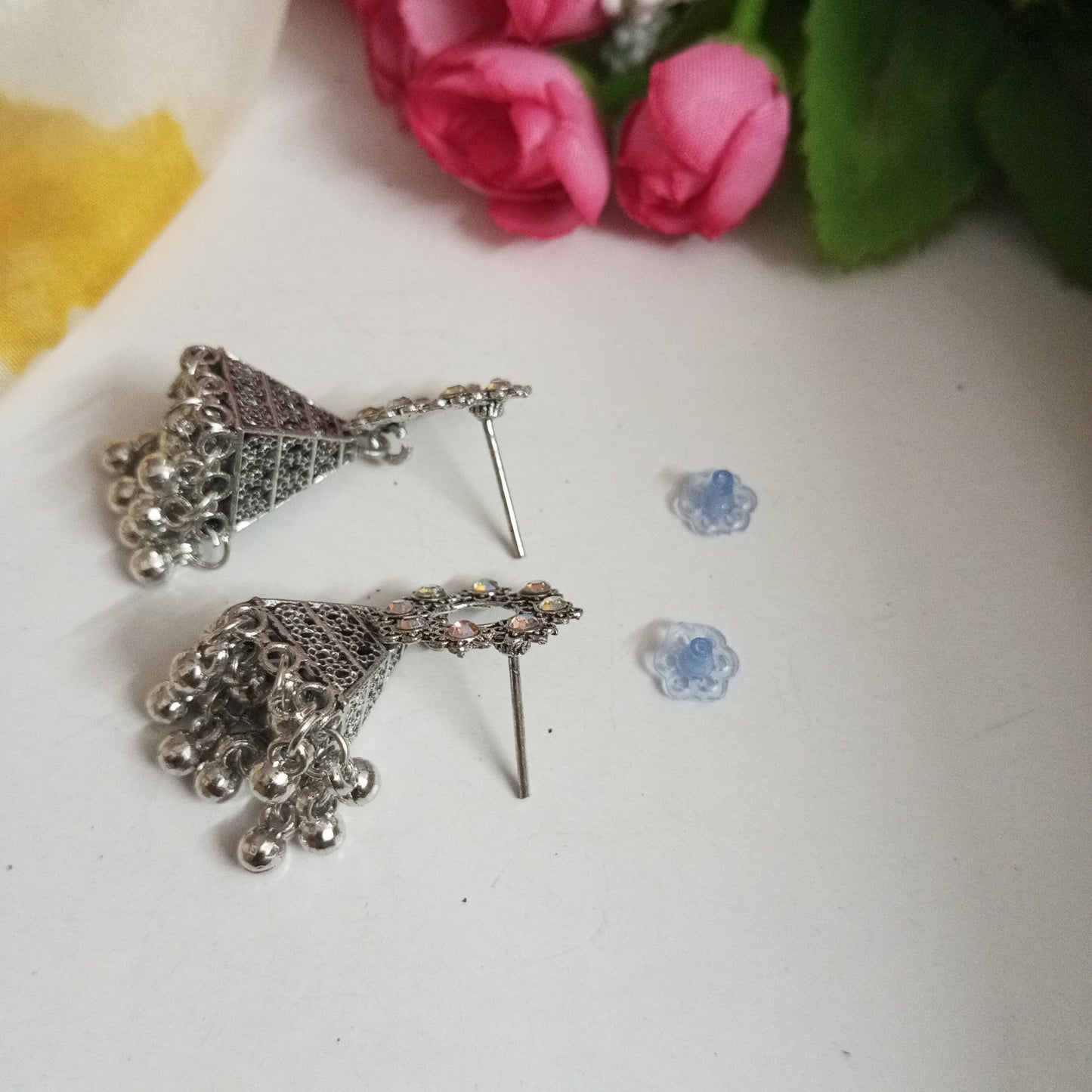 Oxidised Look Jhumki- Rainbow
