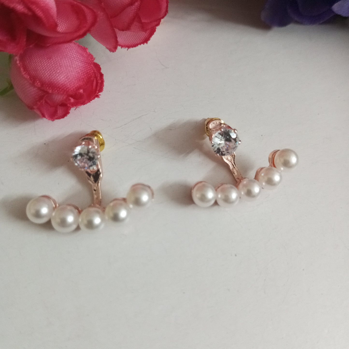 2 in 1 Earrings- Detachable Pearl Drop