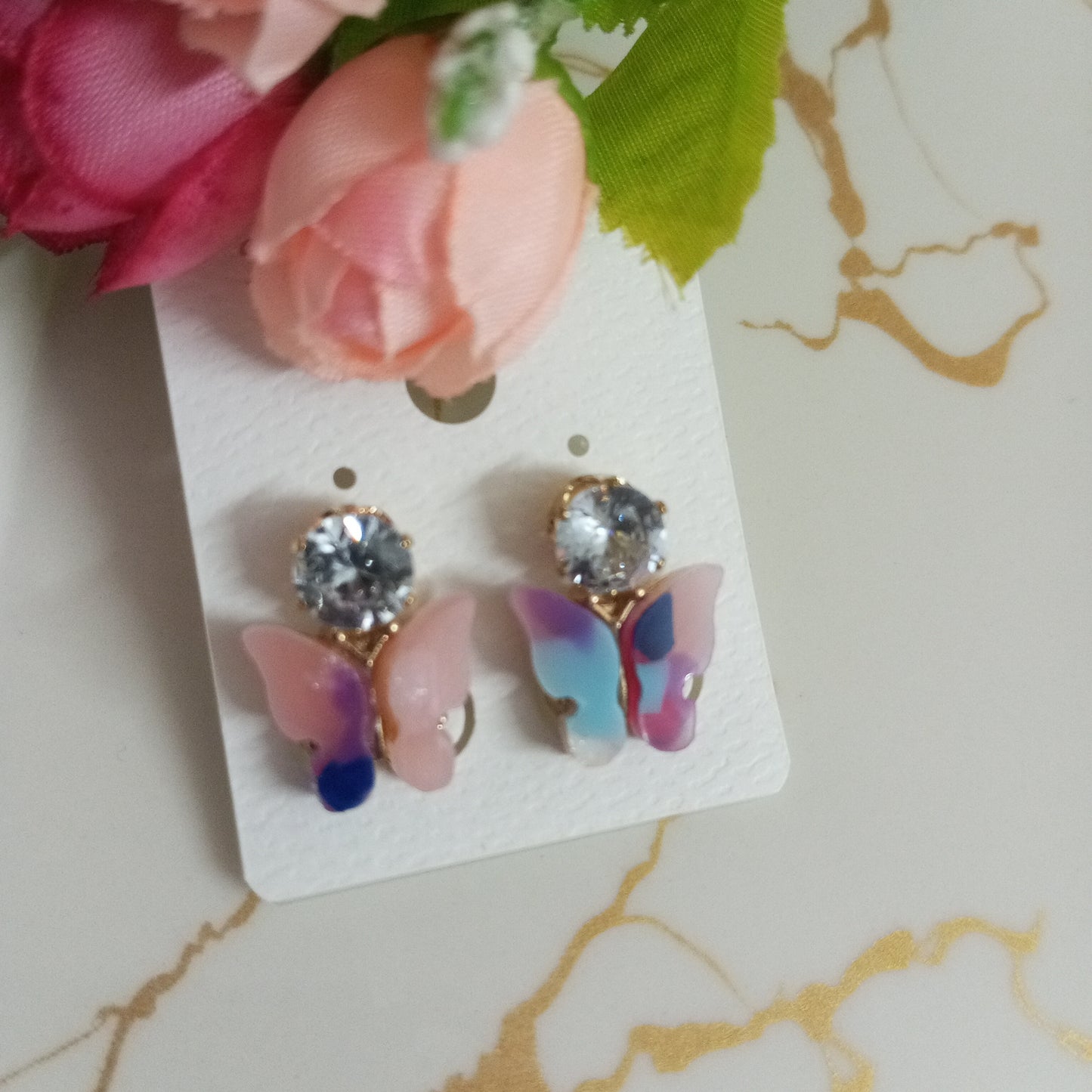 Matte Finish Cute Butterfly Eartops- Earrings
