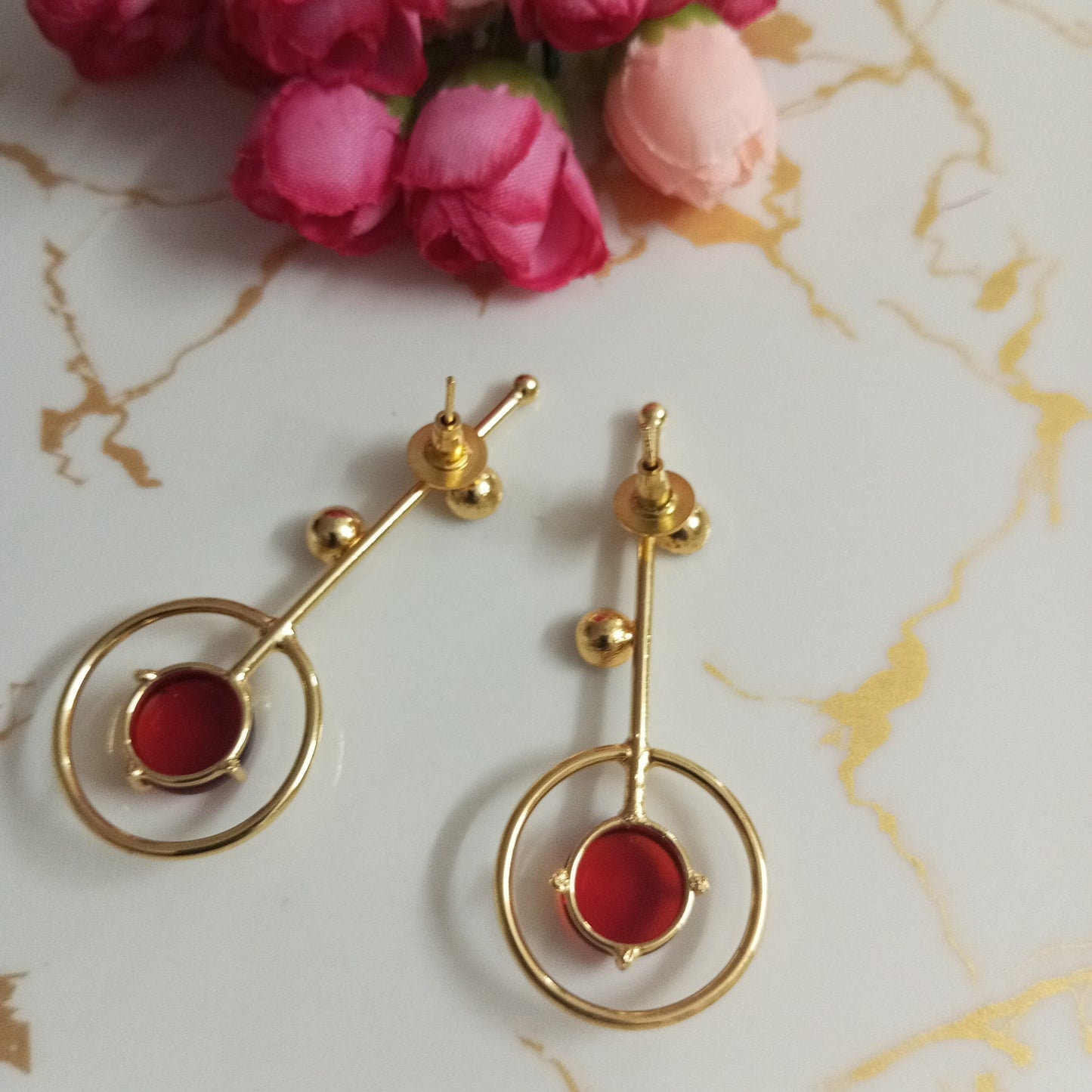 Contemporary Golden Earrings
