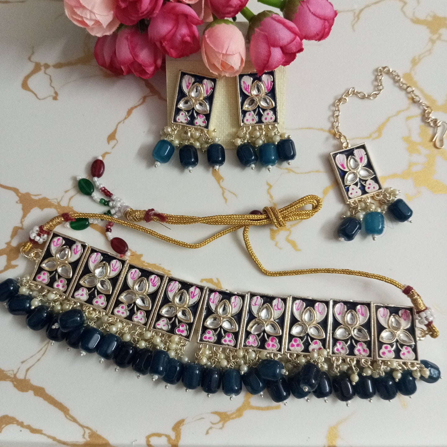 Beautiful Meenakari Choker Necklace