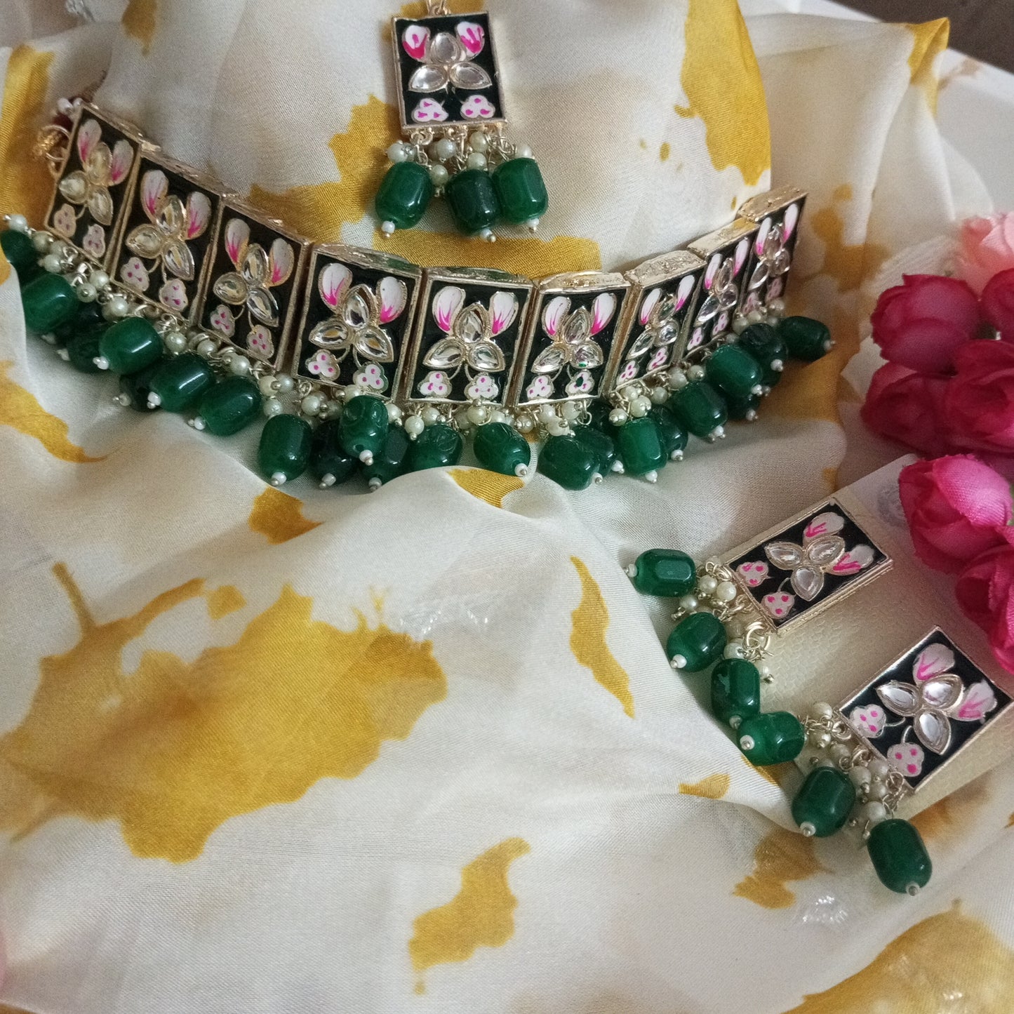 Beautiful Meenakari Choker Necklace