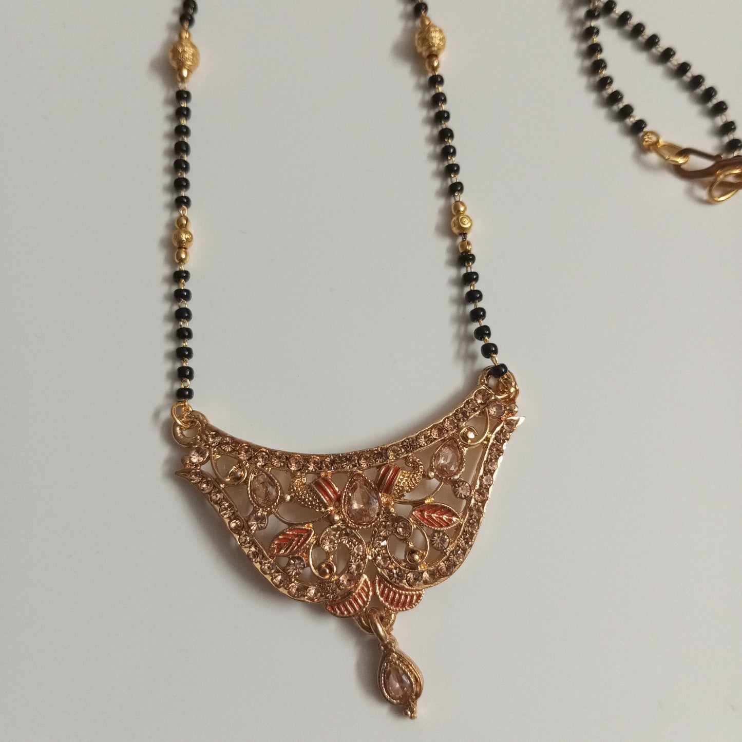 Cz Studded Golden Medium length Mangalsutra