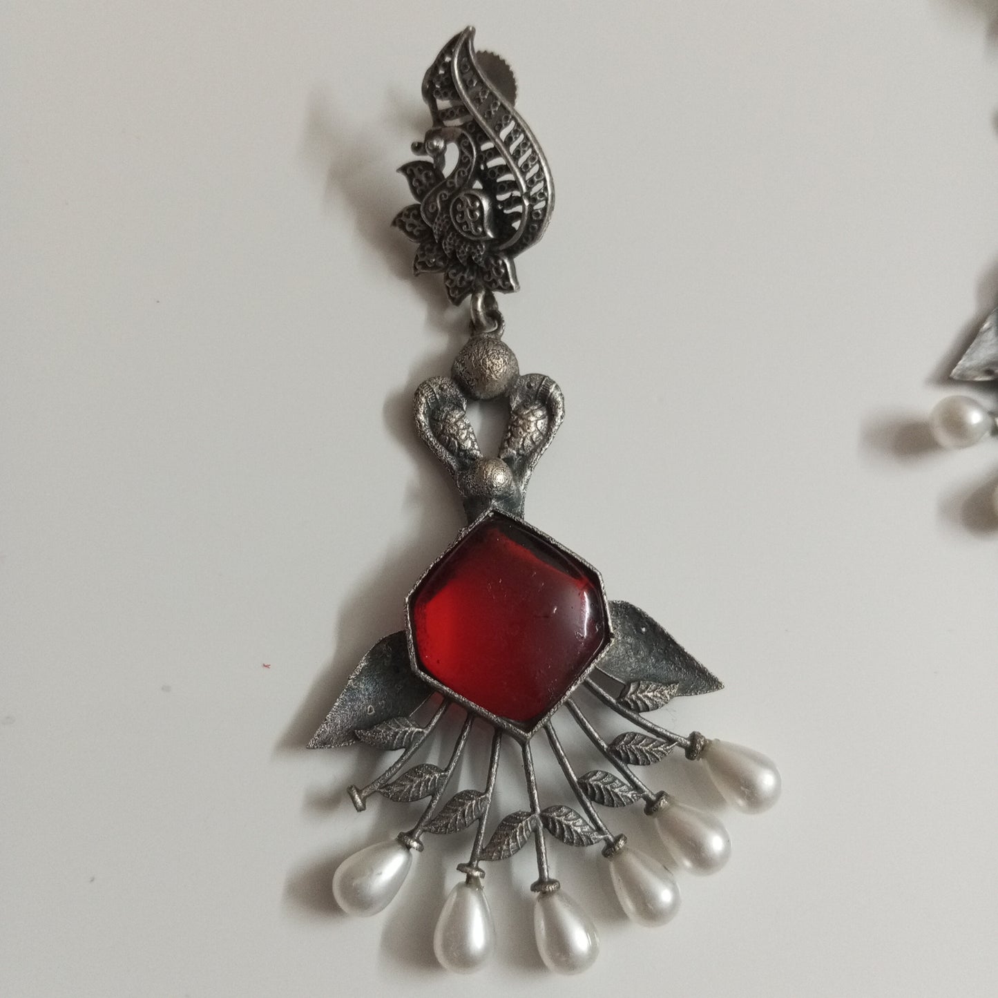 Peacock design Oxidised Earrings