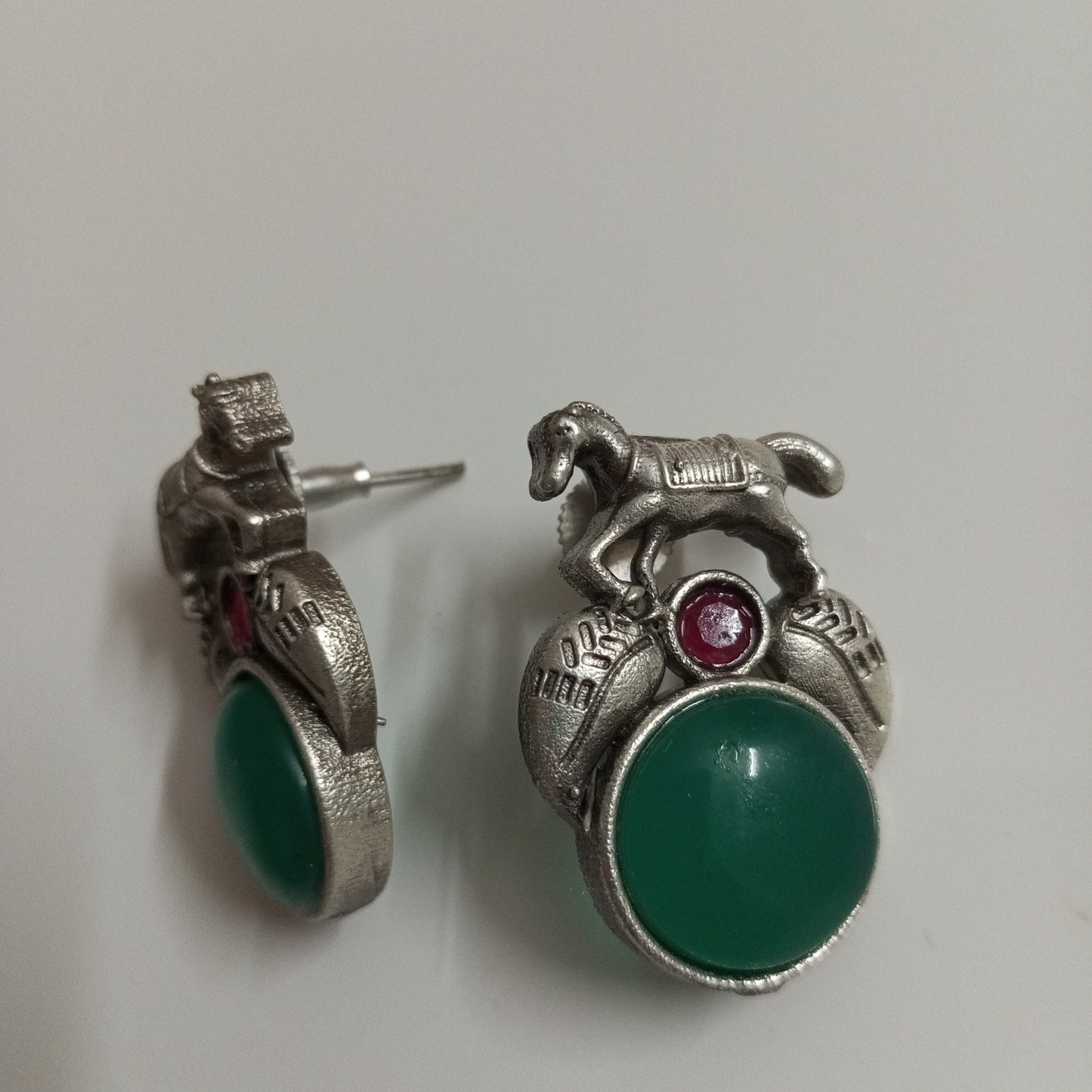 Horse design Oxidised Earrings