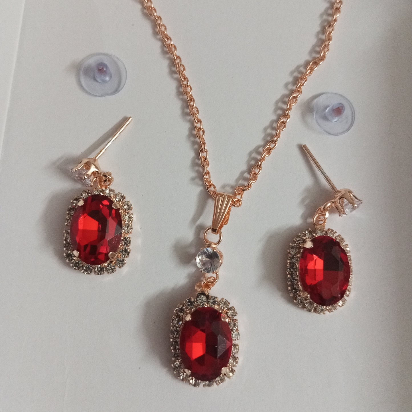 Chain with Pendant and Earrings