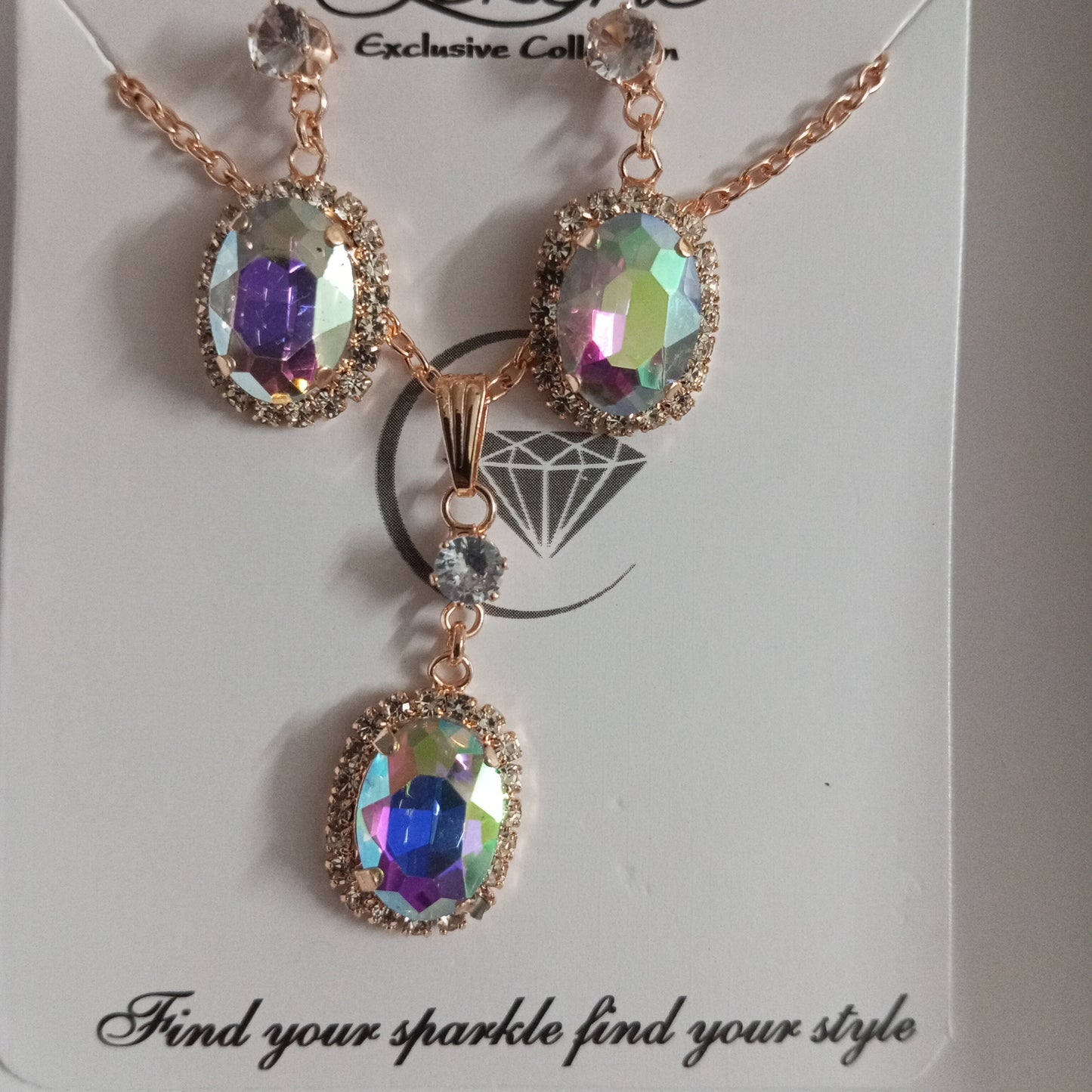 Chain with Pendant and Earrings