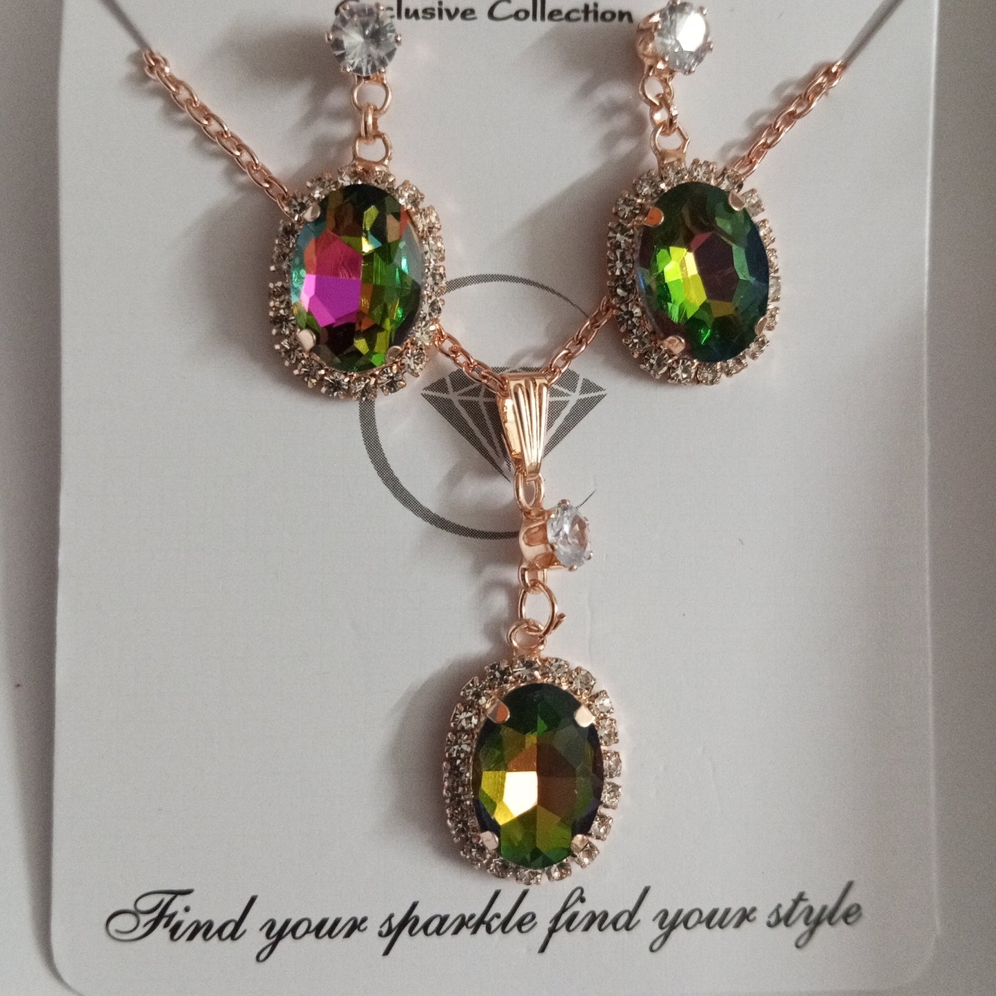 Chain with Pendant and Earrings