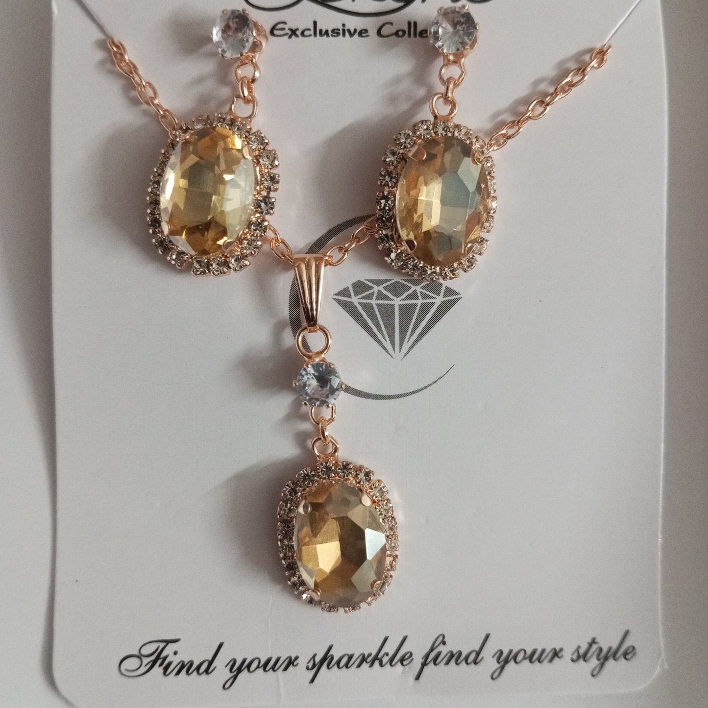 Chain with Pendant and Earrings