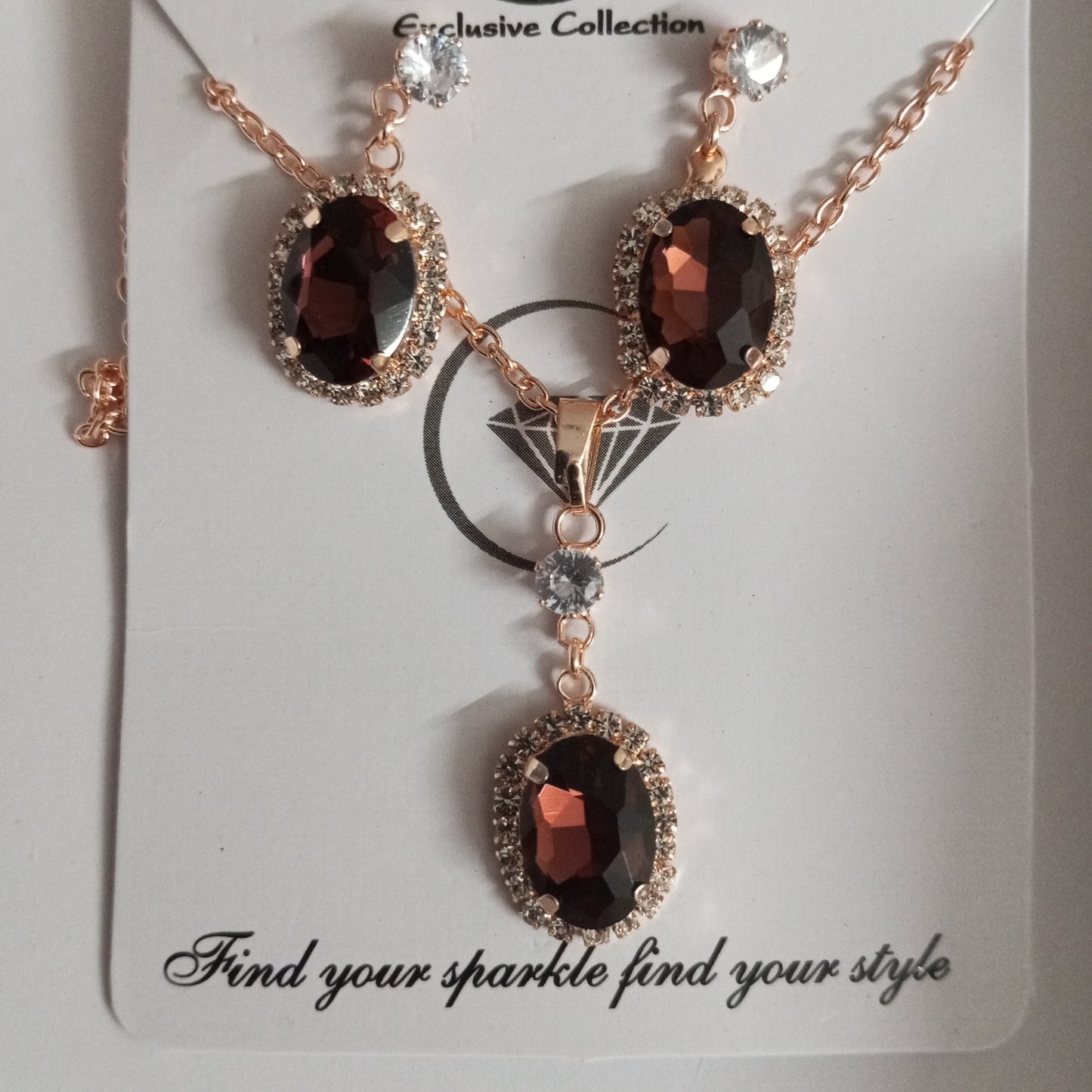 Chain with Pendant and Earrings