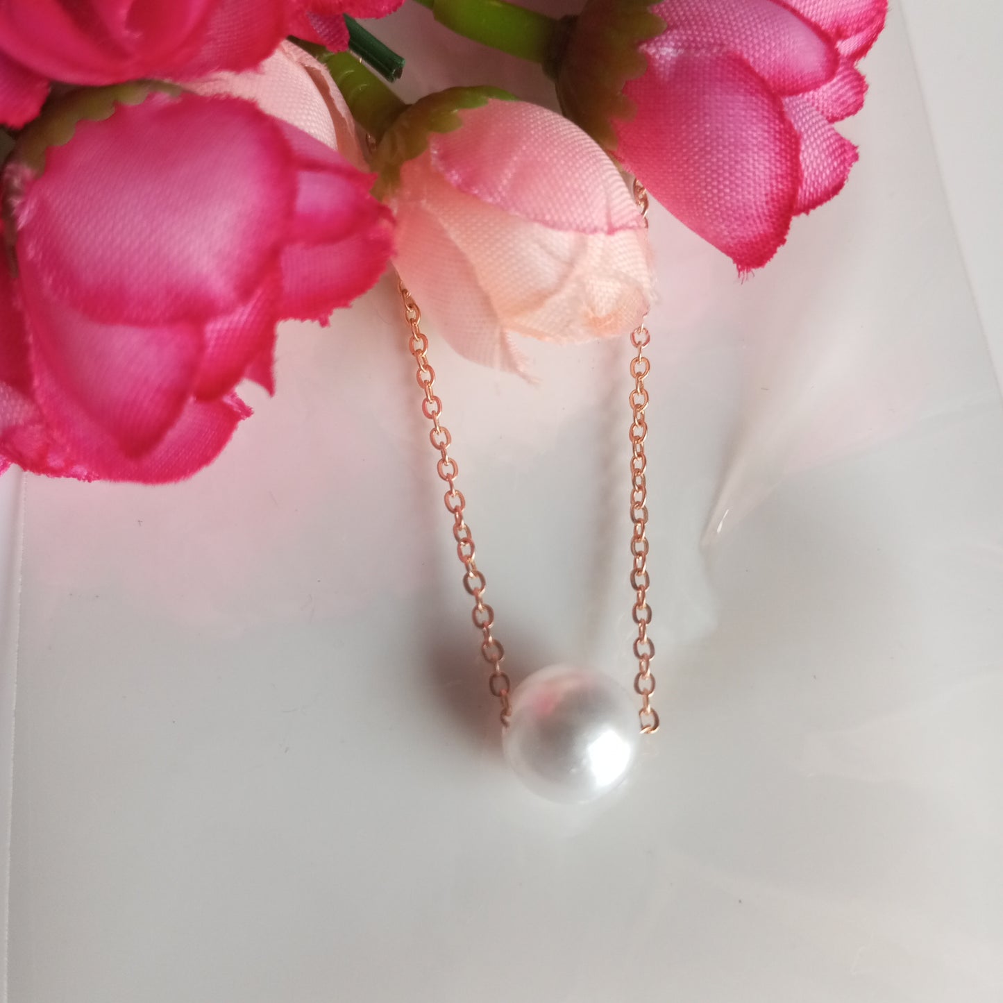 Chain with Pendant- Pearl