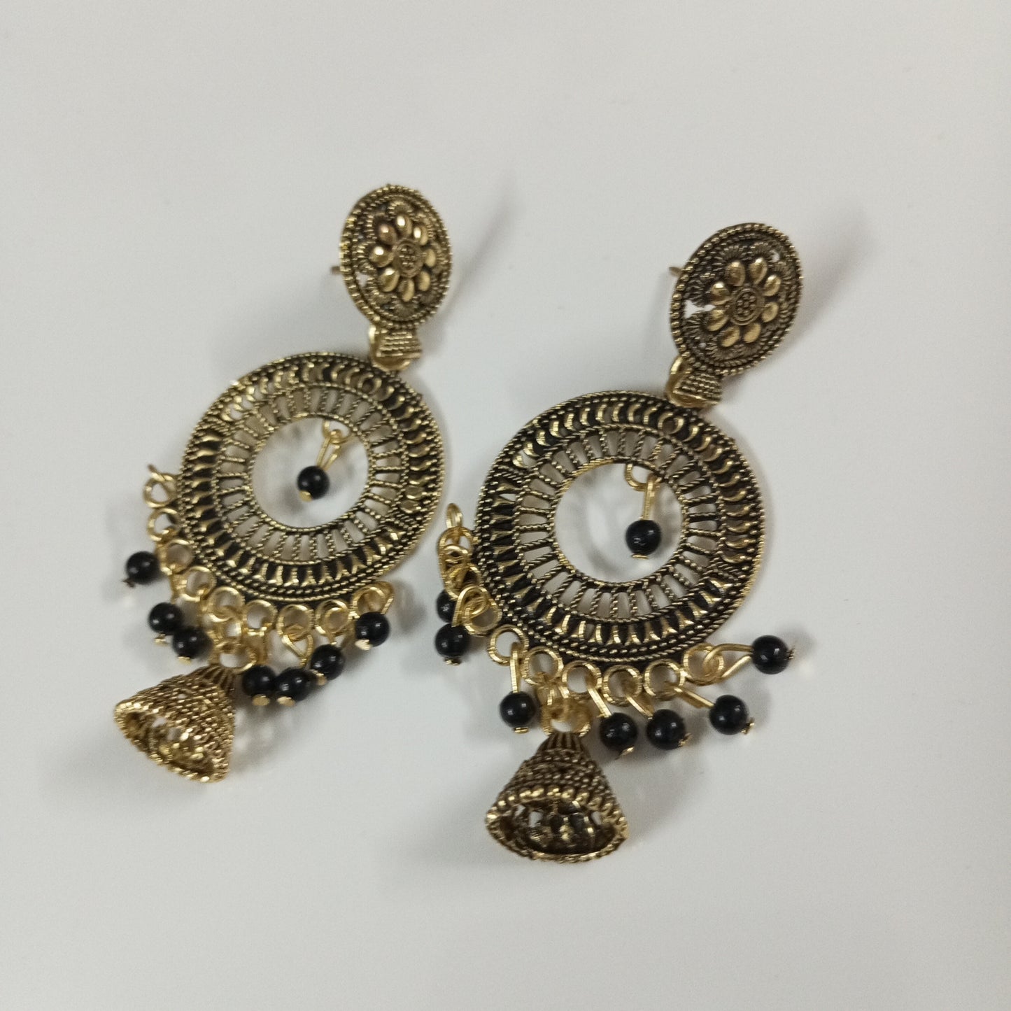 Oxidised Copper Look Abha Earrings