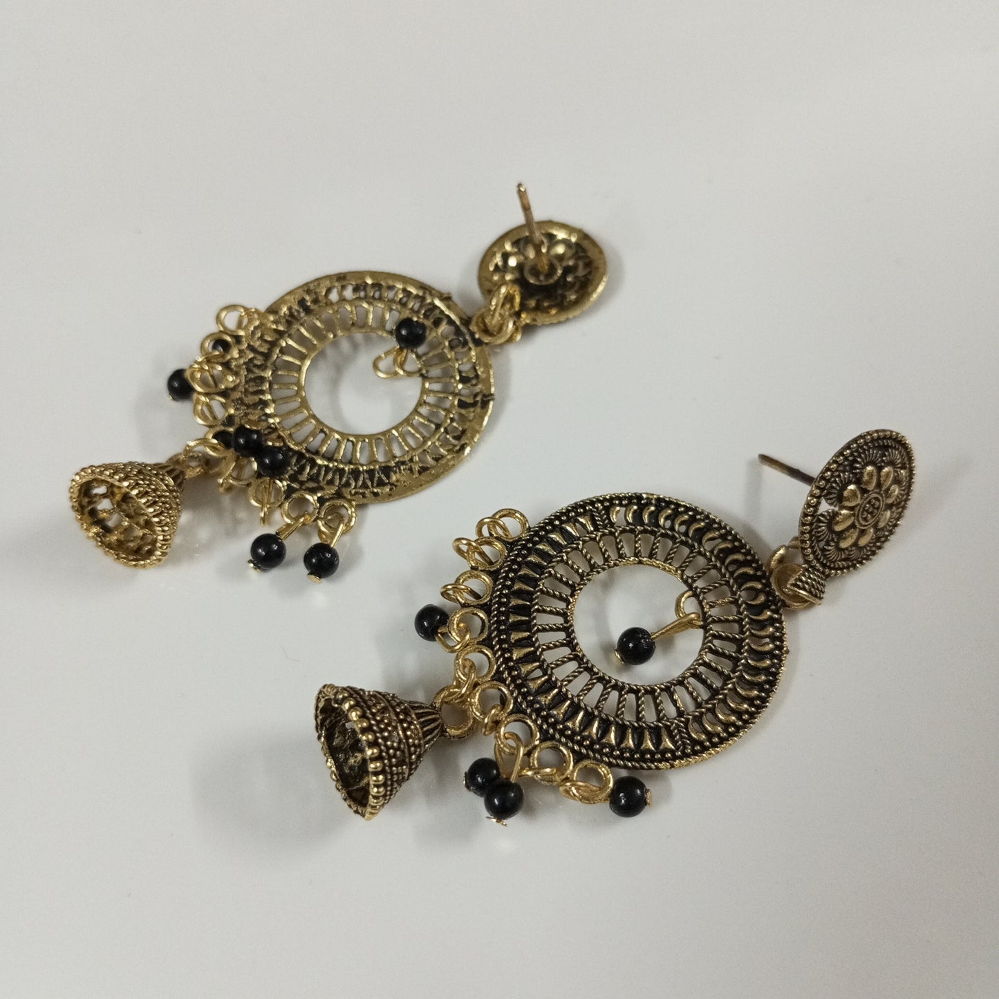 Oxidised Copper Look Abha Earrings