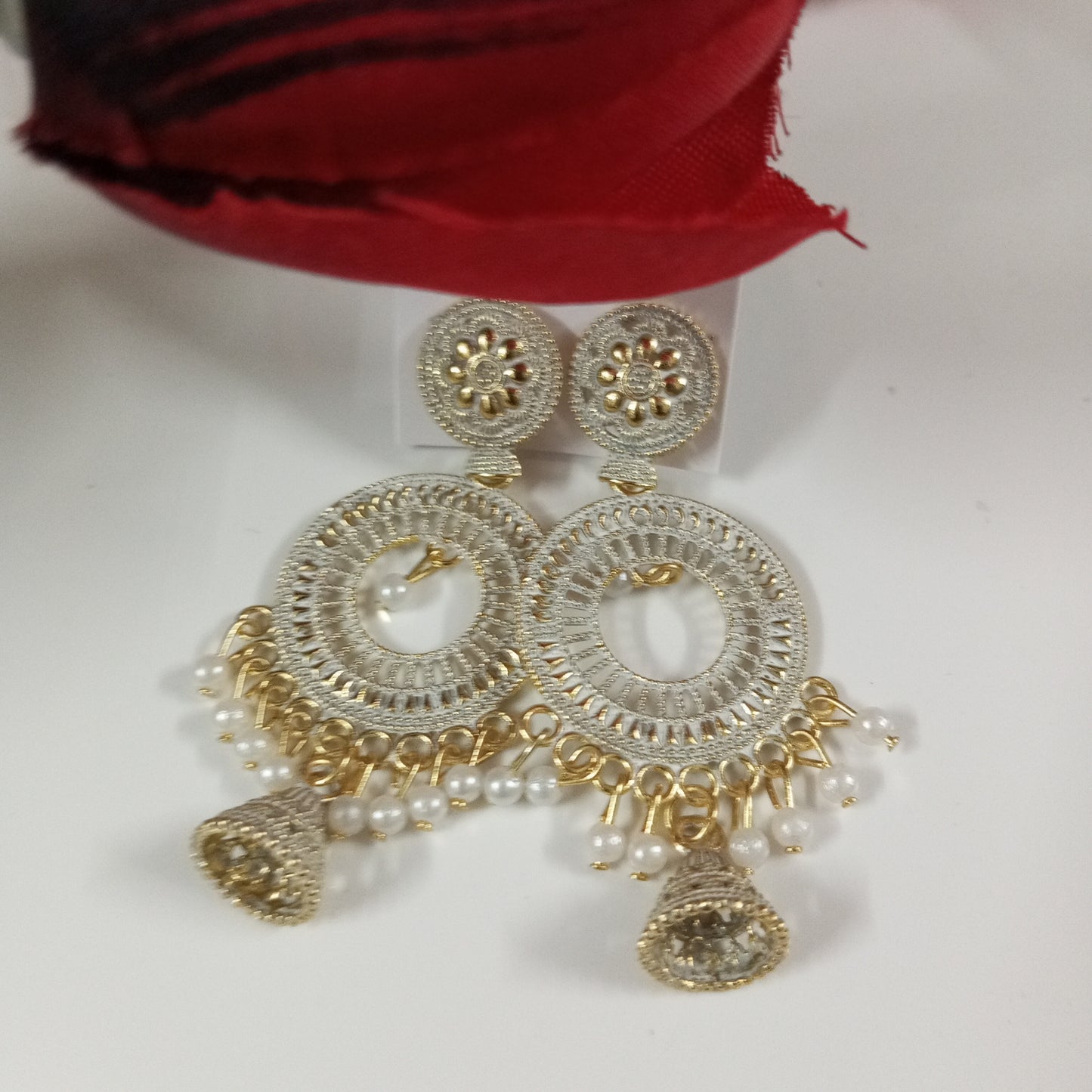 Oxidised Copper Look Abha Earrings