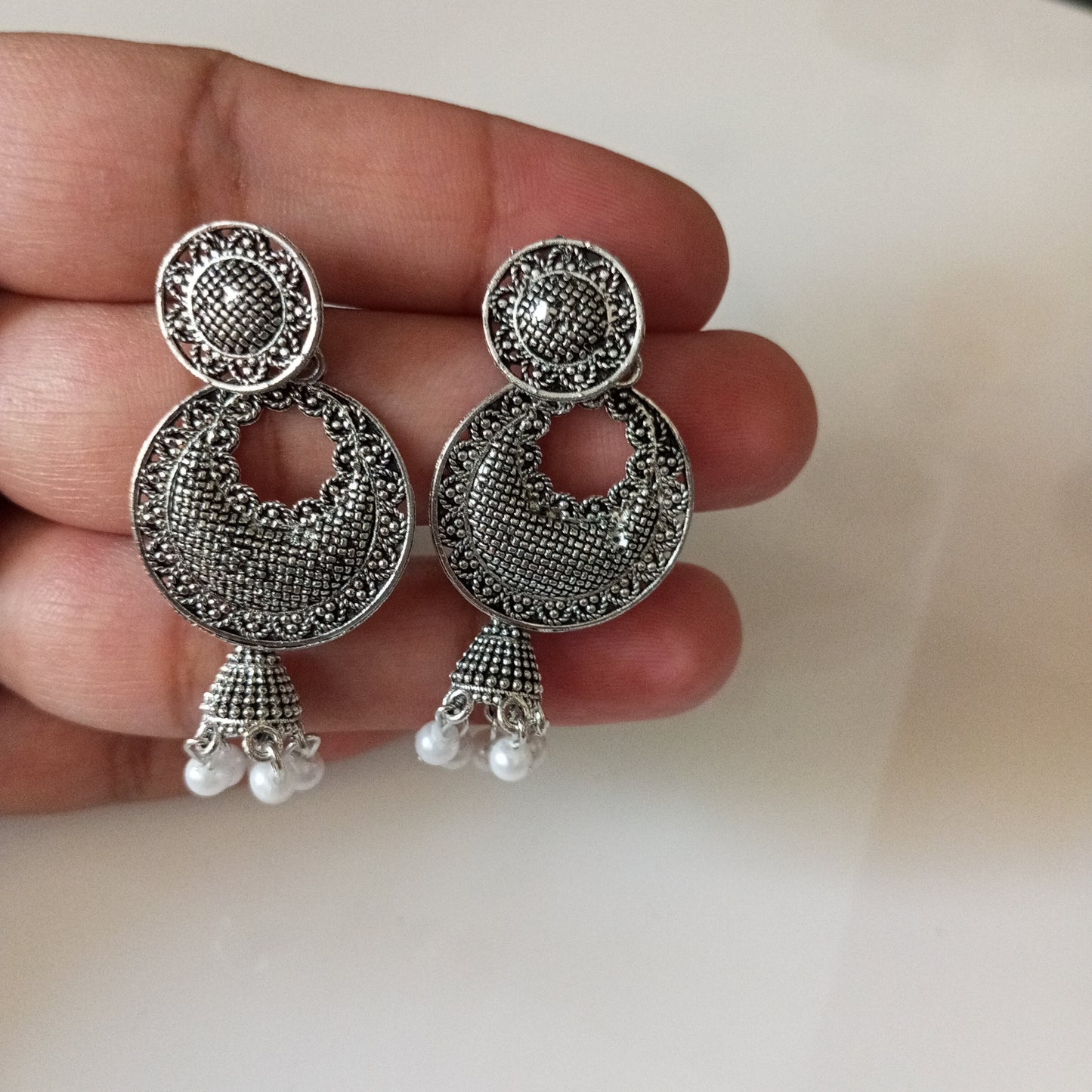 Oxidised Rishi Earrings