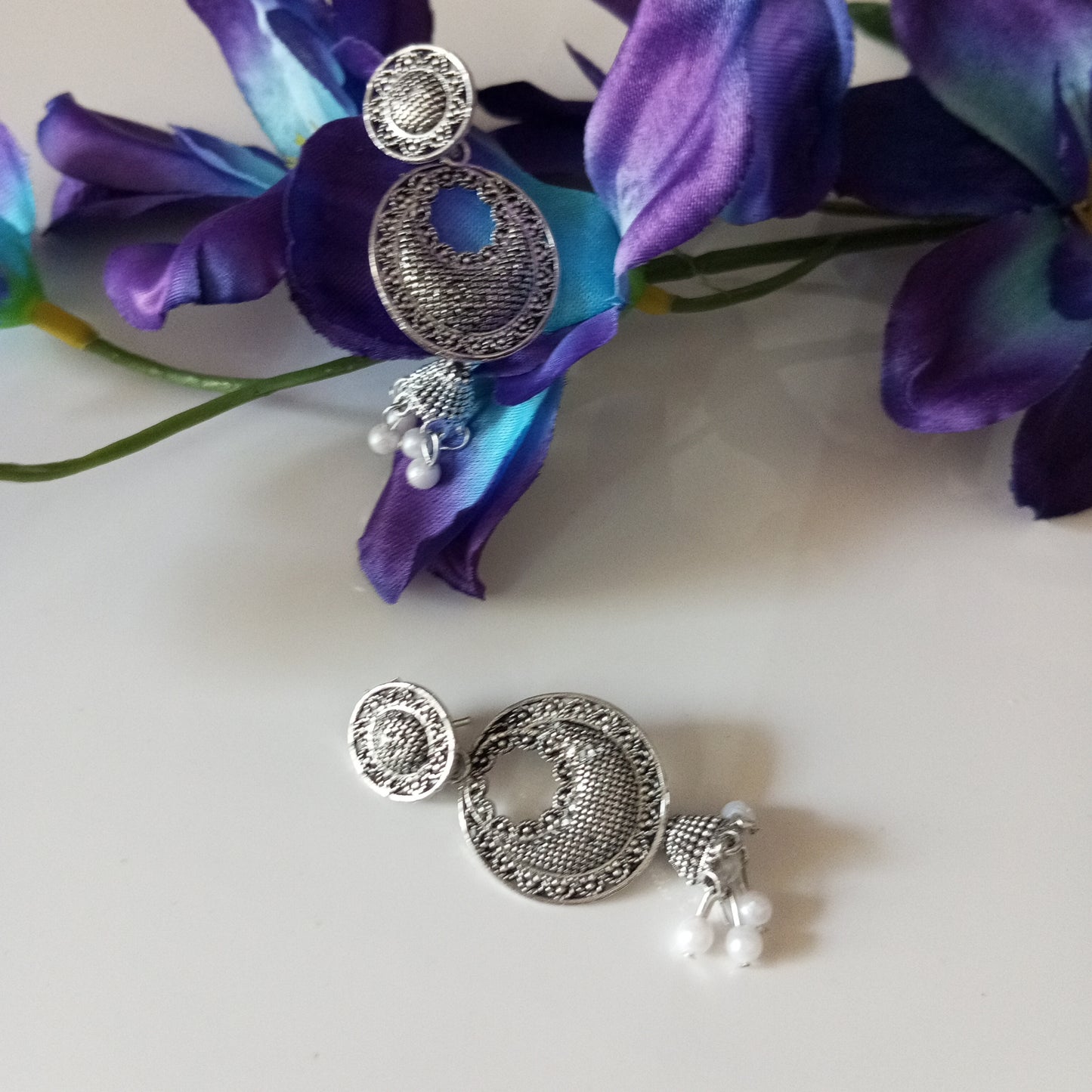 Oxidised Rishi Earrings
