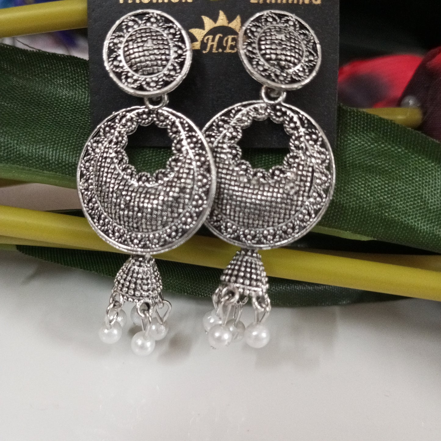 Oxidised Rishi Earrings