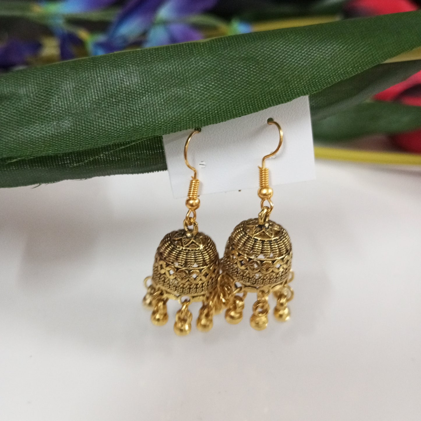 Oxidised Rangini Hanging Earrings