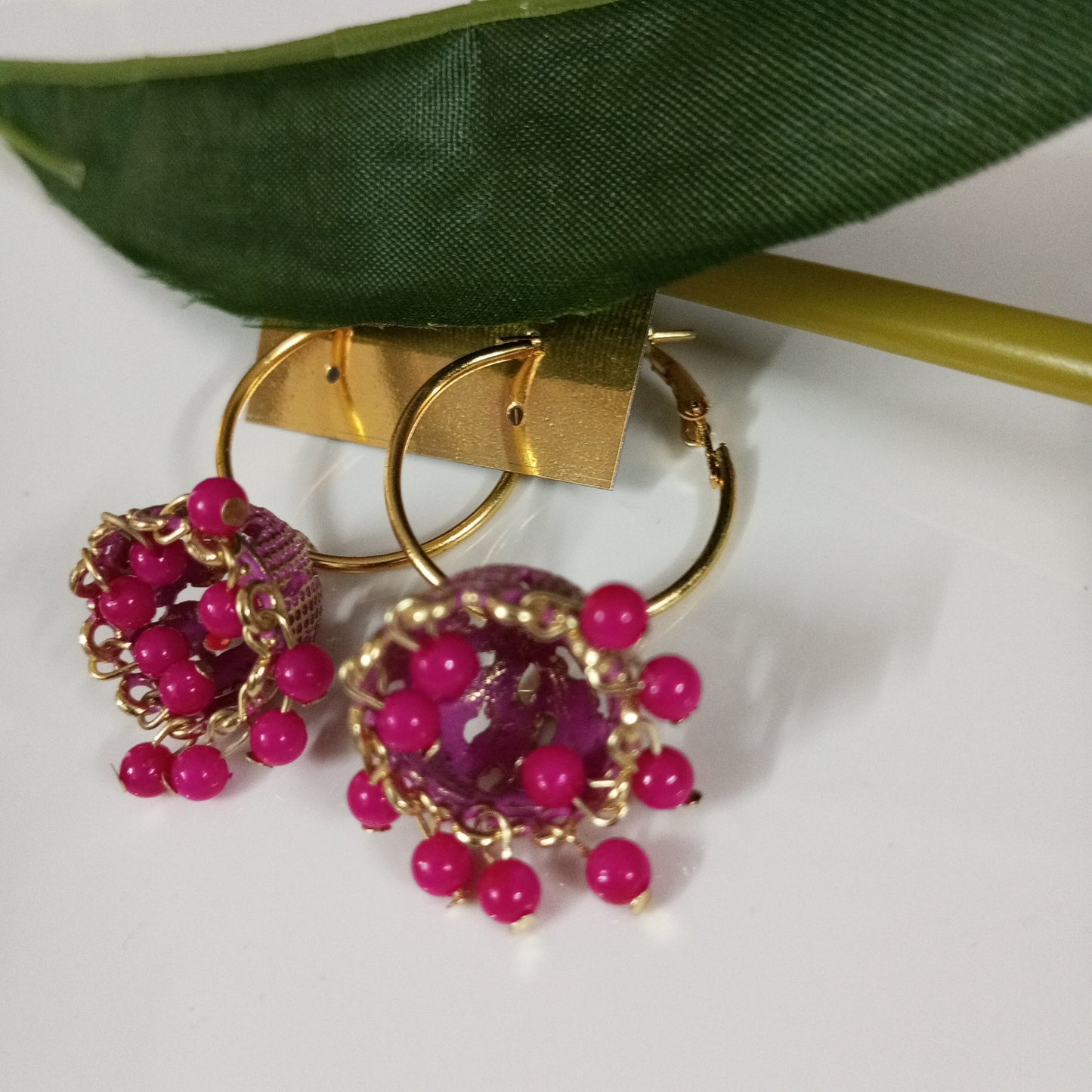 Oxidised Hoop Jhumka Earrings