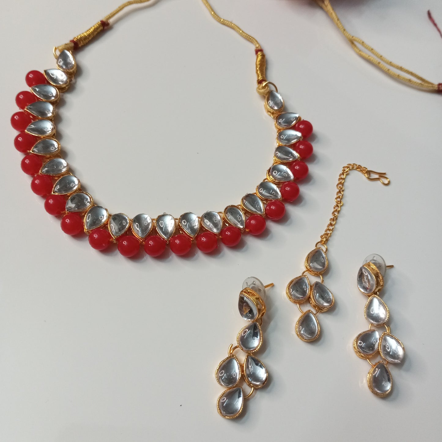 Sangini Red Necklace Set