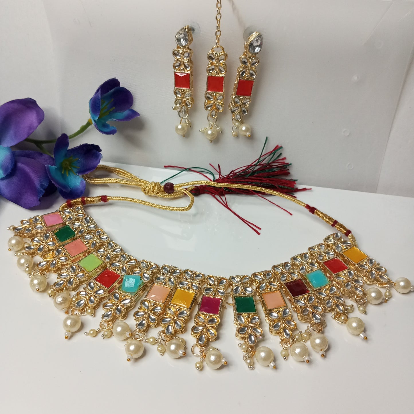 Multicolor Necklace cum Choker Set