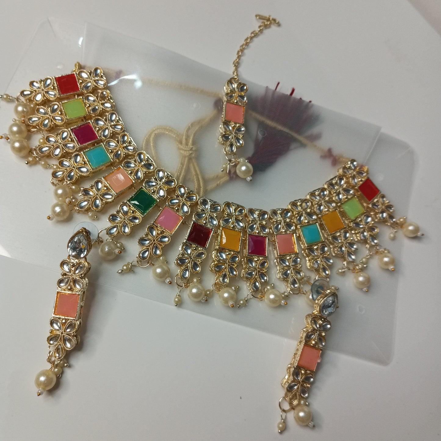 Multicolor1 Necklace cum Choker Set