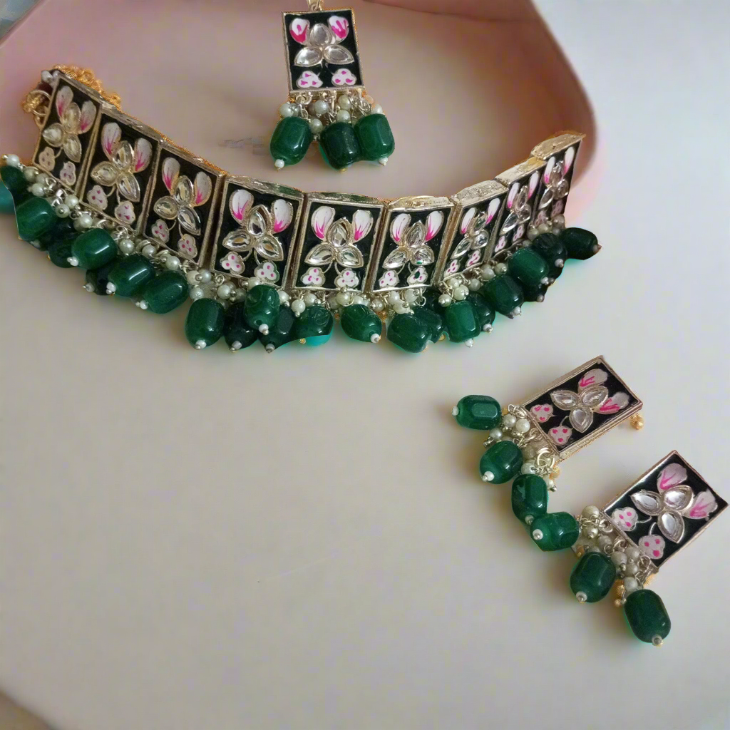 Beautiful Meenakari Choker Necklace
