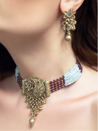 Aamrina Choker Necklace Set