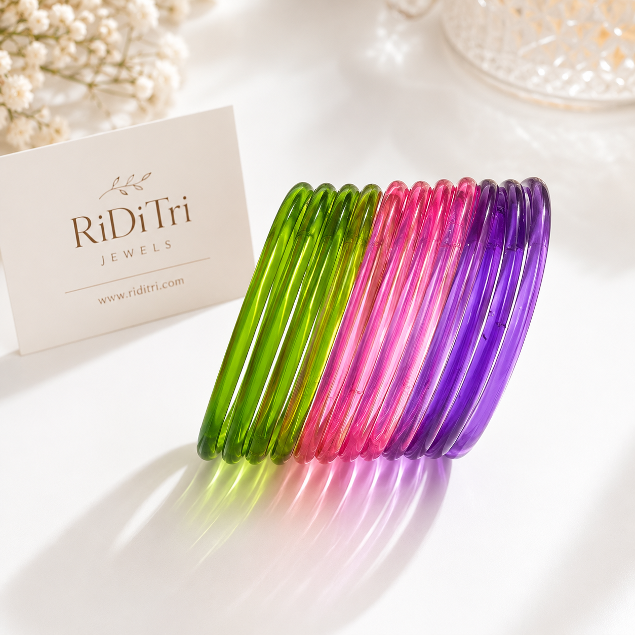 Viral Jelly Glass Bangles-RDT6533