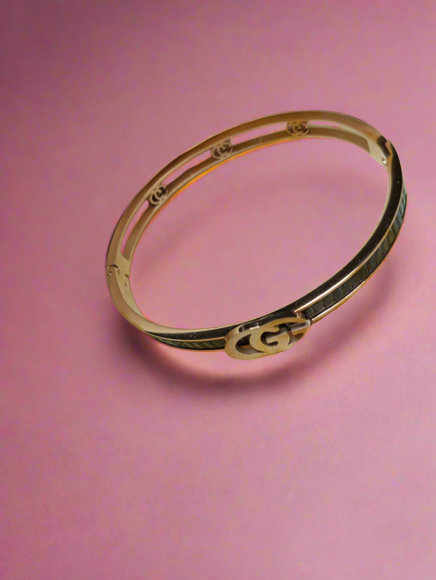 Anti Tarnish Rose Gold and Black Bracelet- Premium Quality