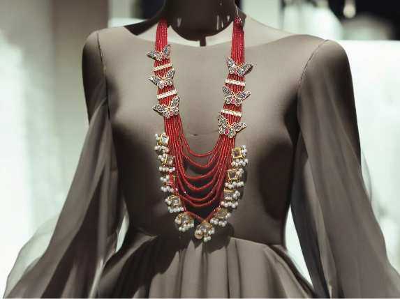 Krihara Red Necklace Set
