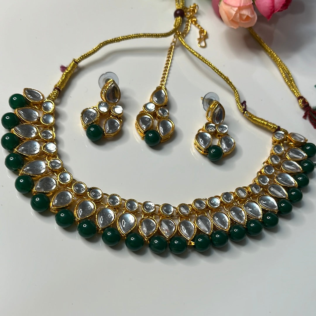Ragini Green Necklace Set