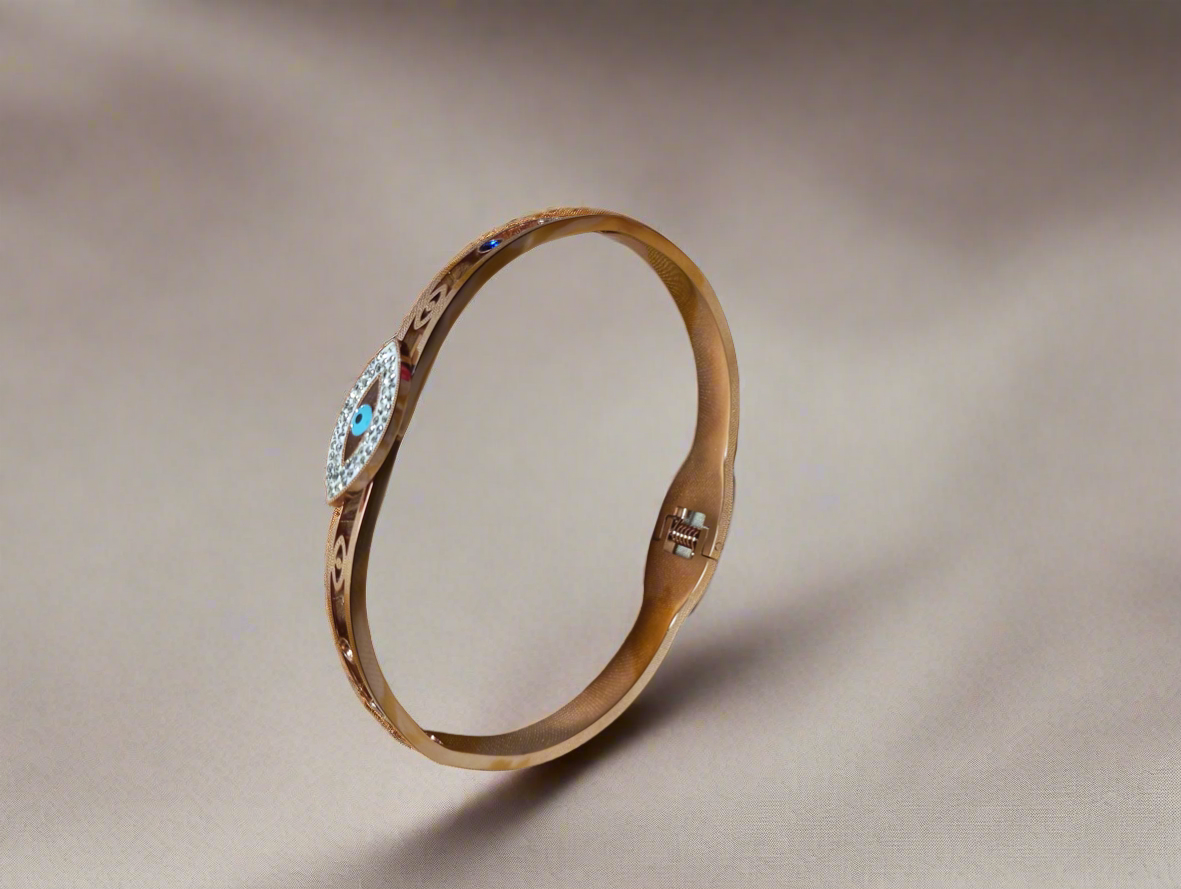 Anti Tarnish Evil Eye Rose Gold Bracelet