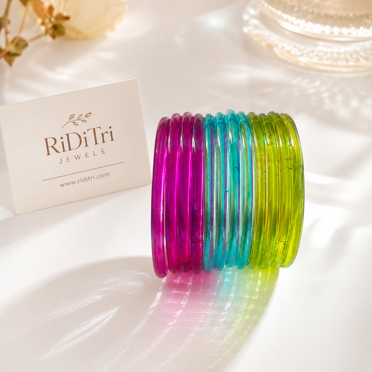 Viral Jelly Glass Bangles-RDT6534