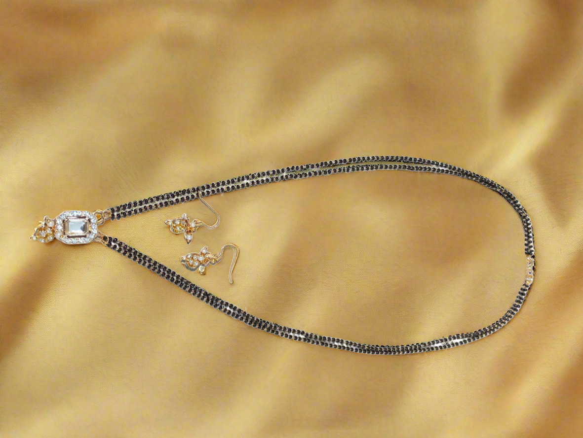 Hridiya Cz Mangalsutra with Earrings
