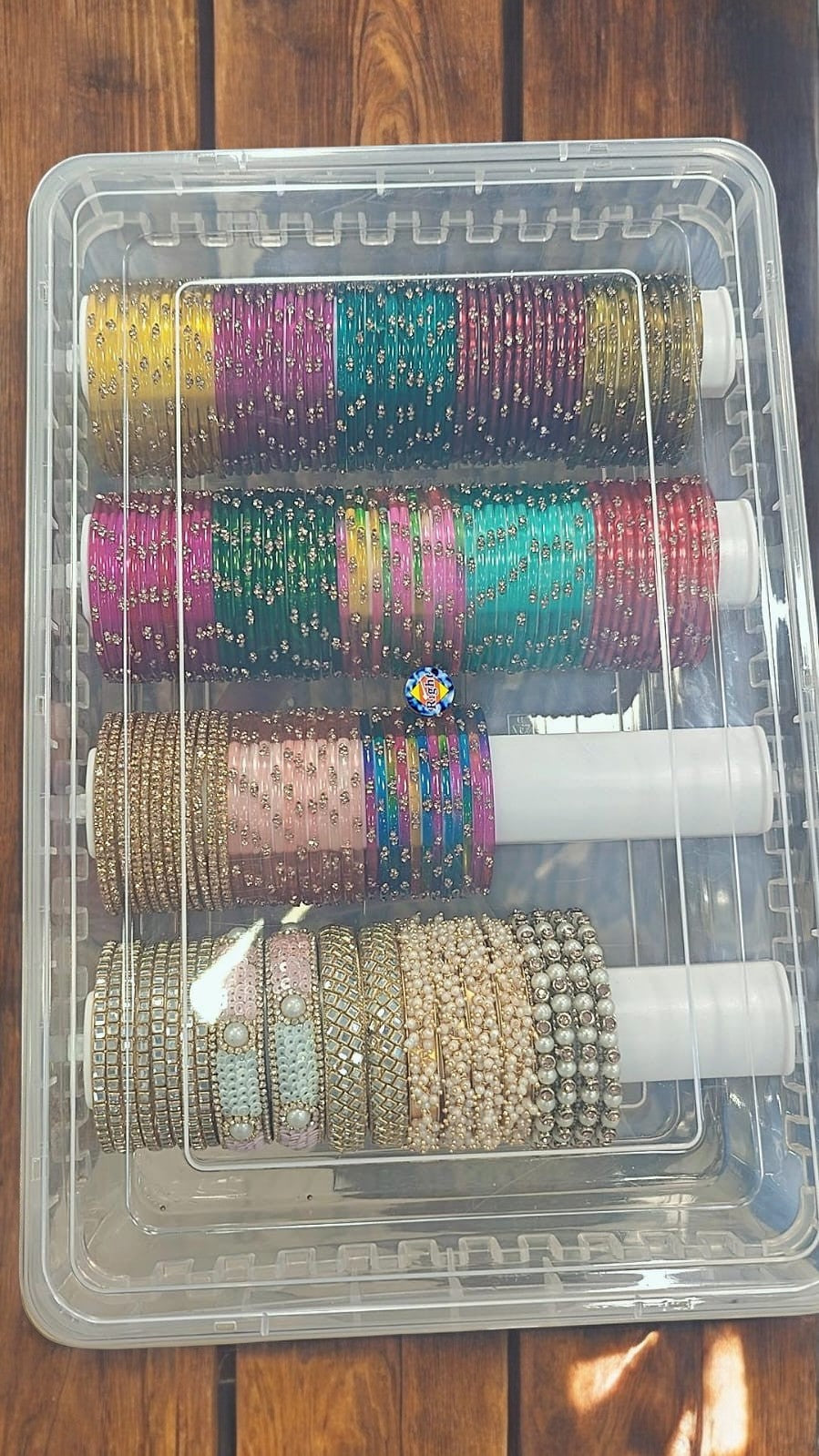 Color Stone Glass Bangles Box