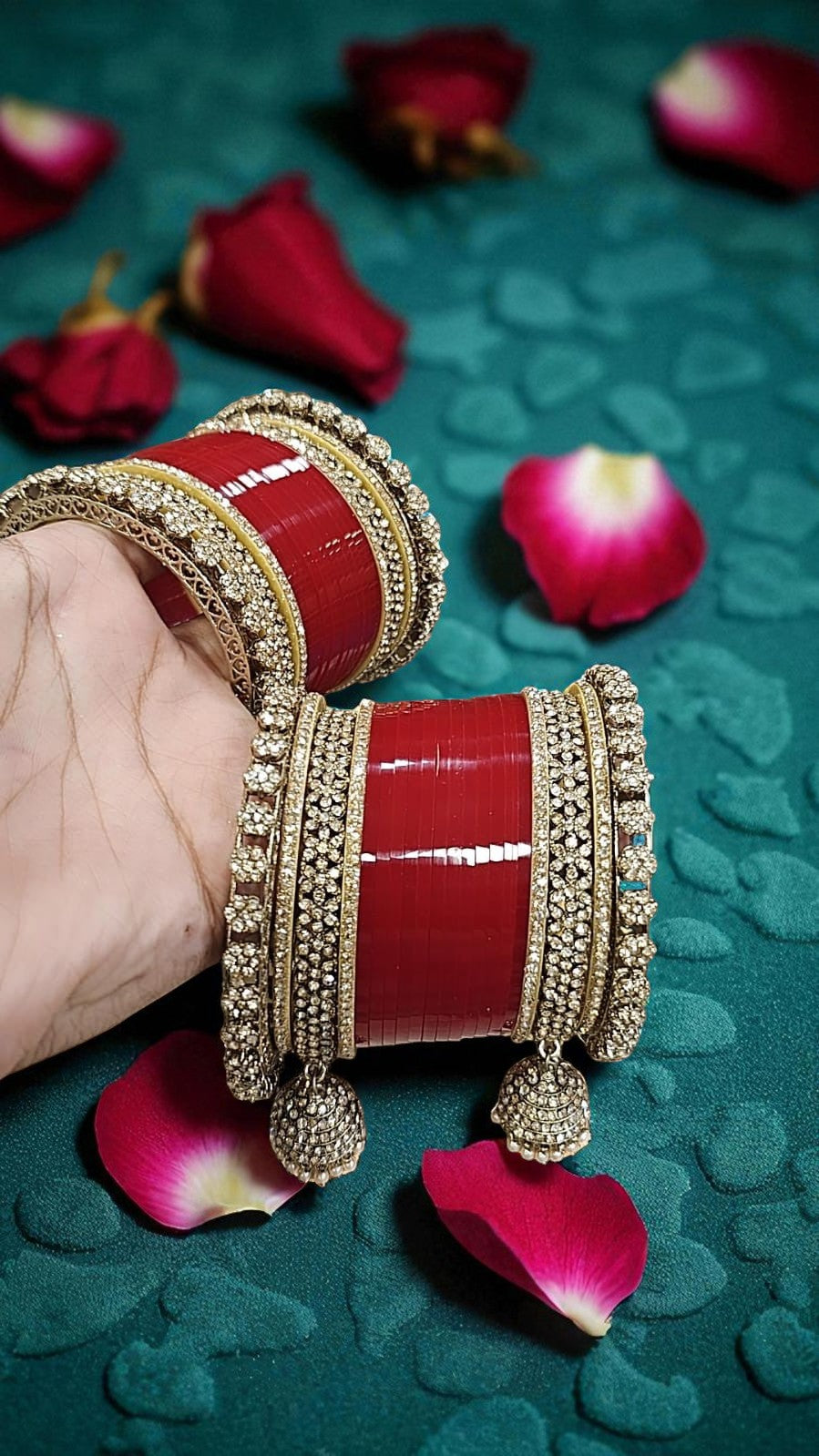 Bridal Chooda Red Bangles Set
