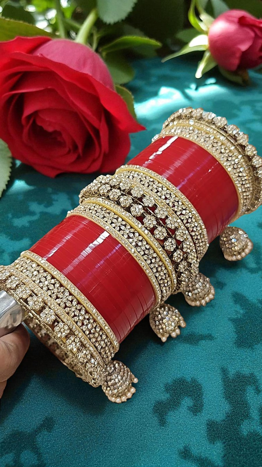 Bridal Chooda Red Bangles Set