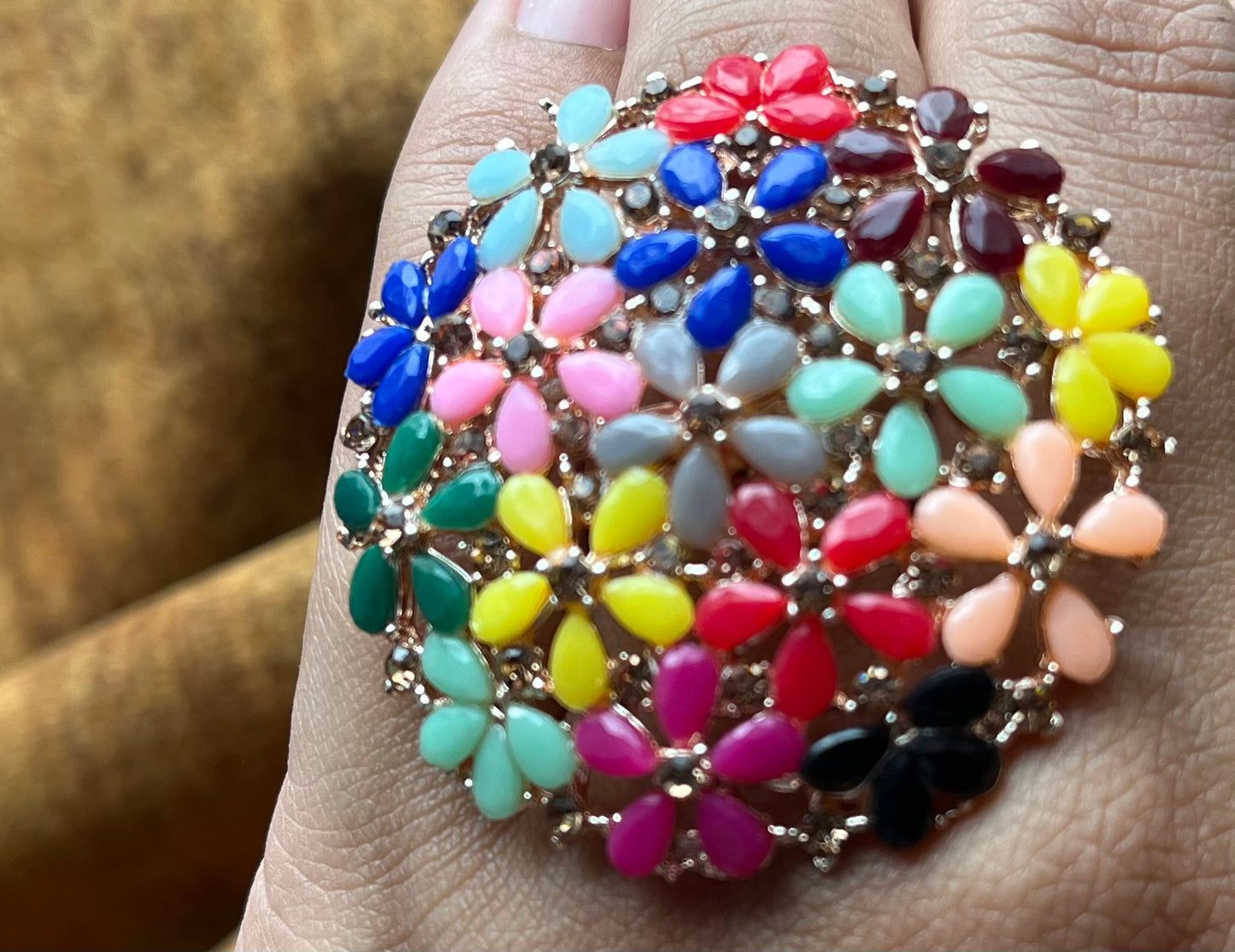 Adjustable Ring Multicolor Big Size
