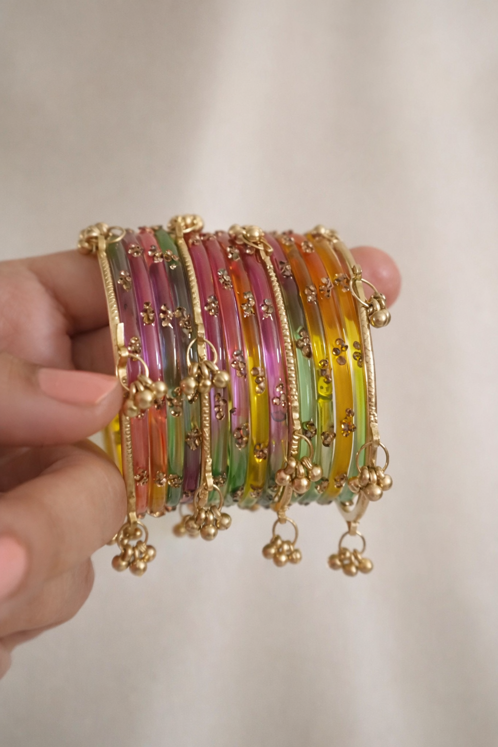 Viral Kashmiri Ghungroo Bangle Set- Multicolor