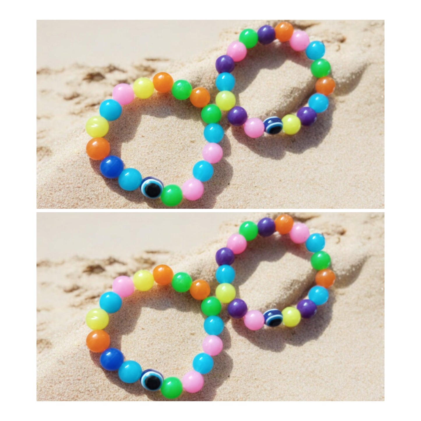 4 Evil Eye Kids Bracelets