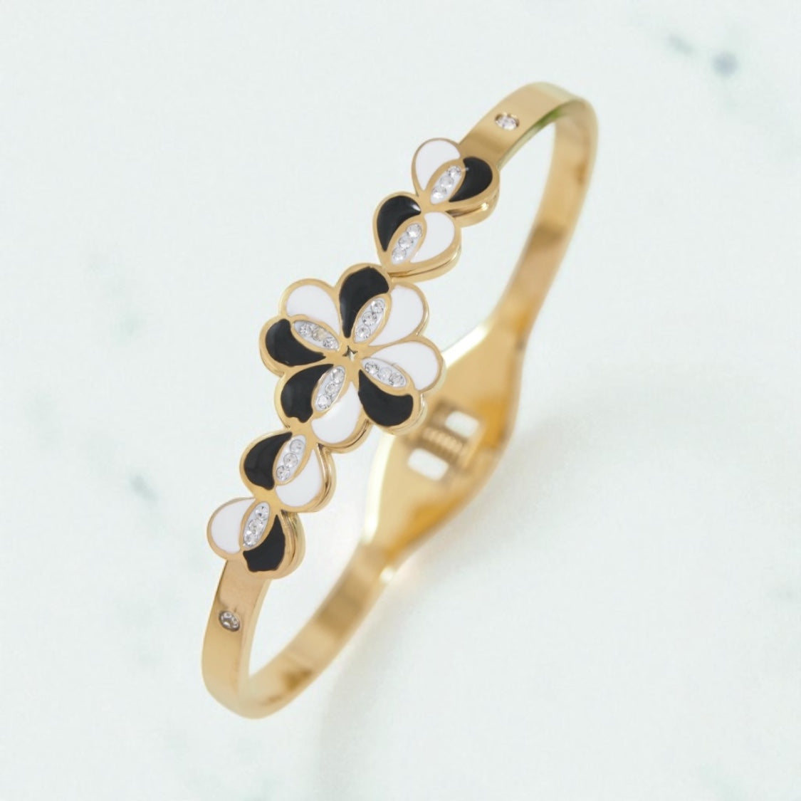 Anti Tarnish Floral Enamel Bracelet