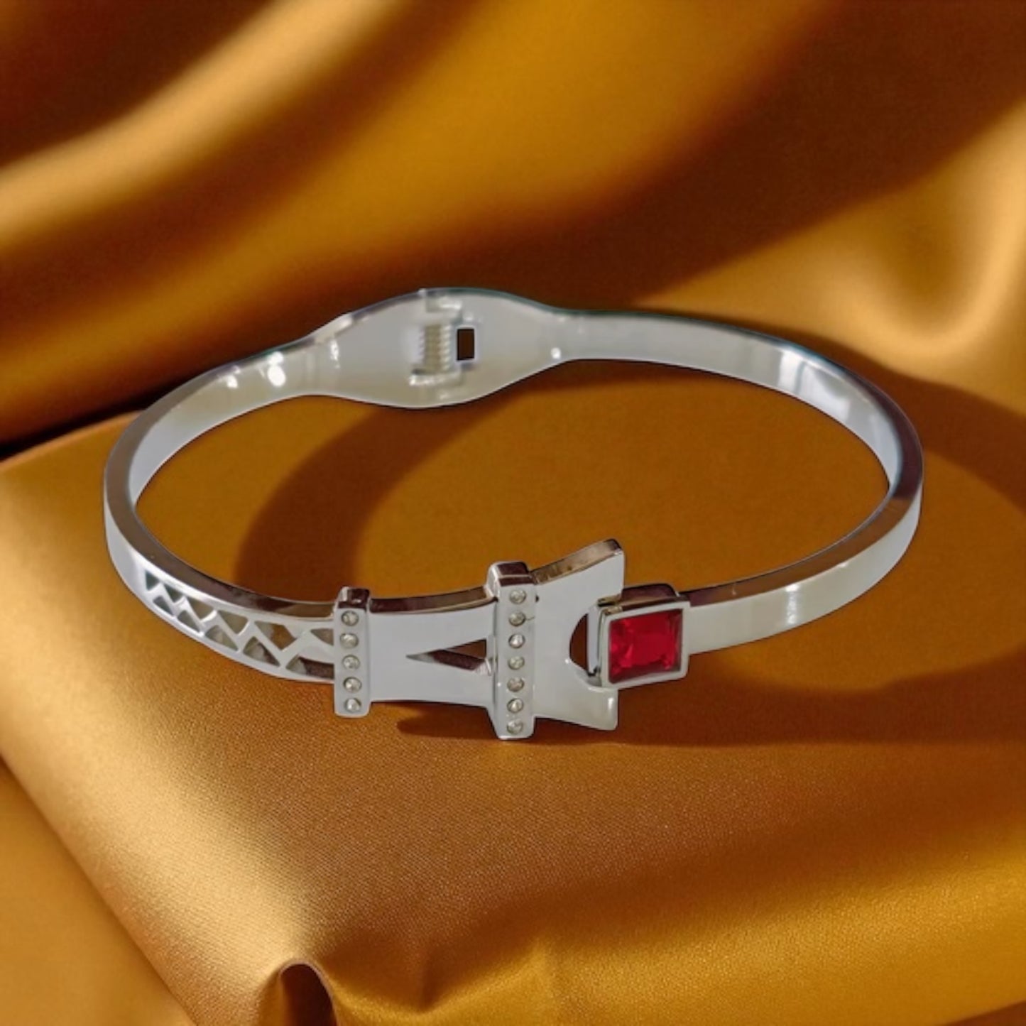 Anti Tarnish Eiffel Tower Silver Bracelet