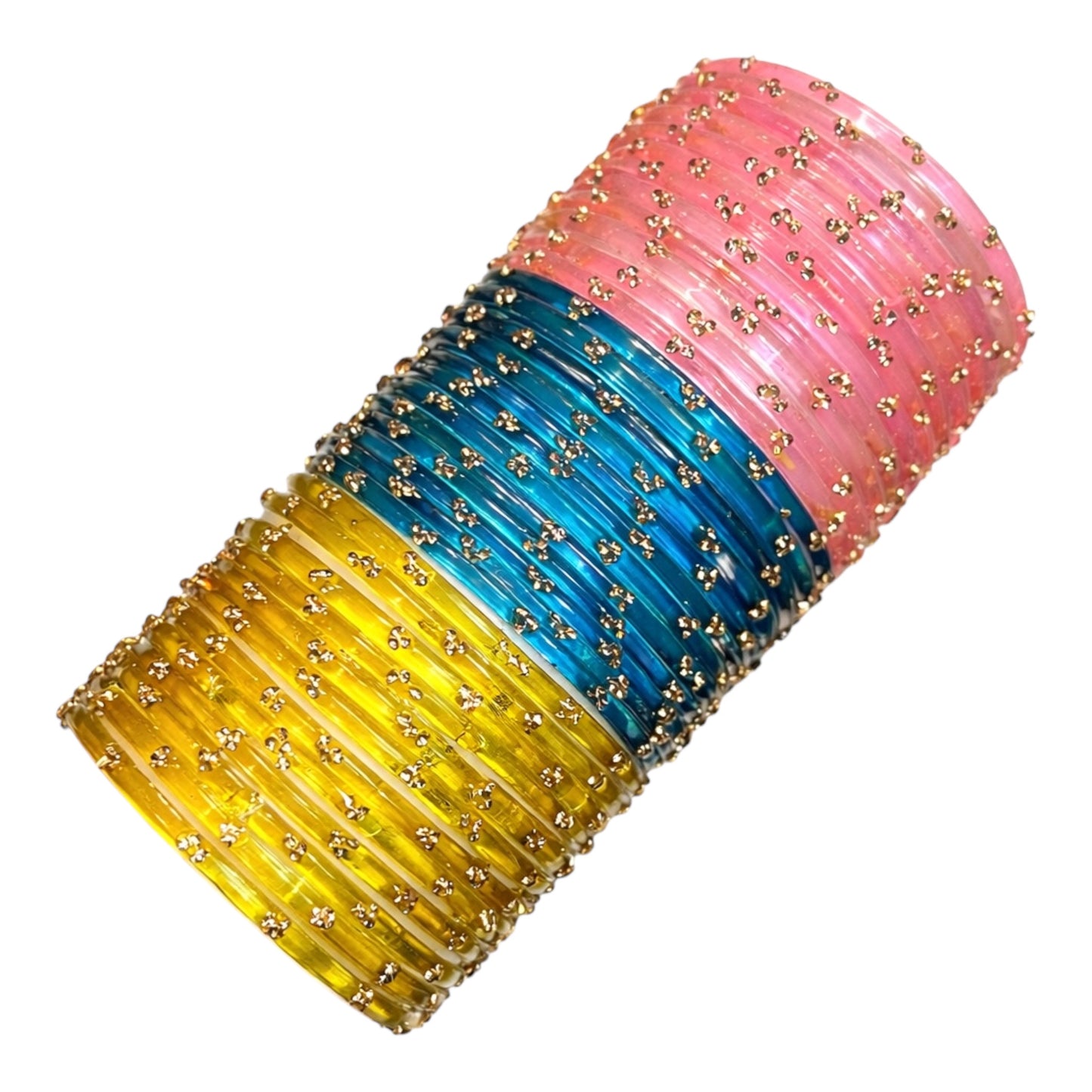 Viral Raindrop Glass Bangle Set-RDT1231