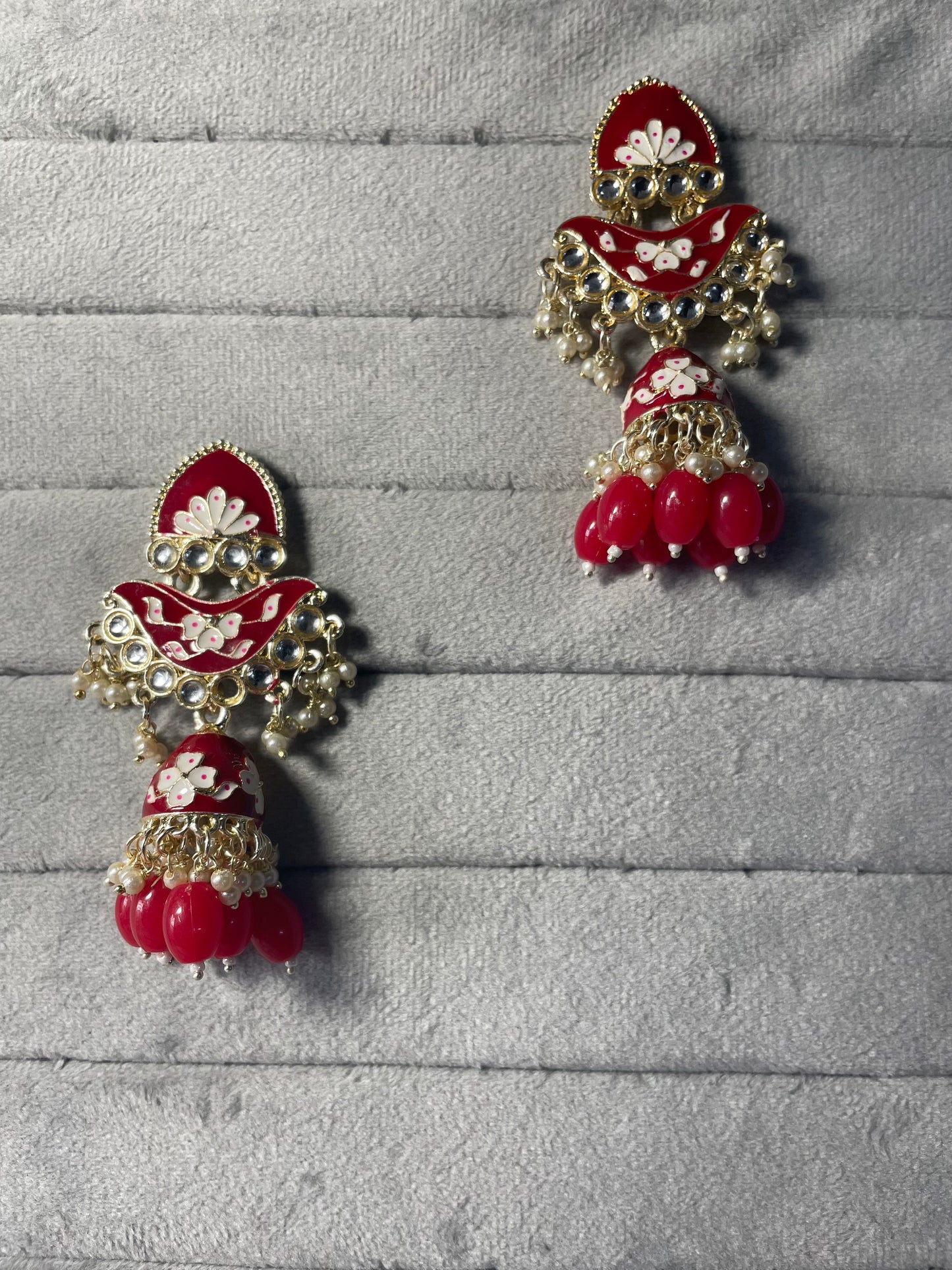 Ethnic Red Earrings