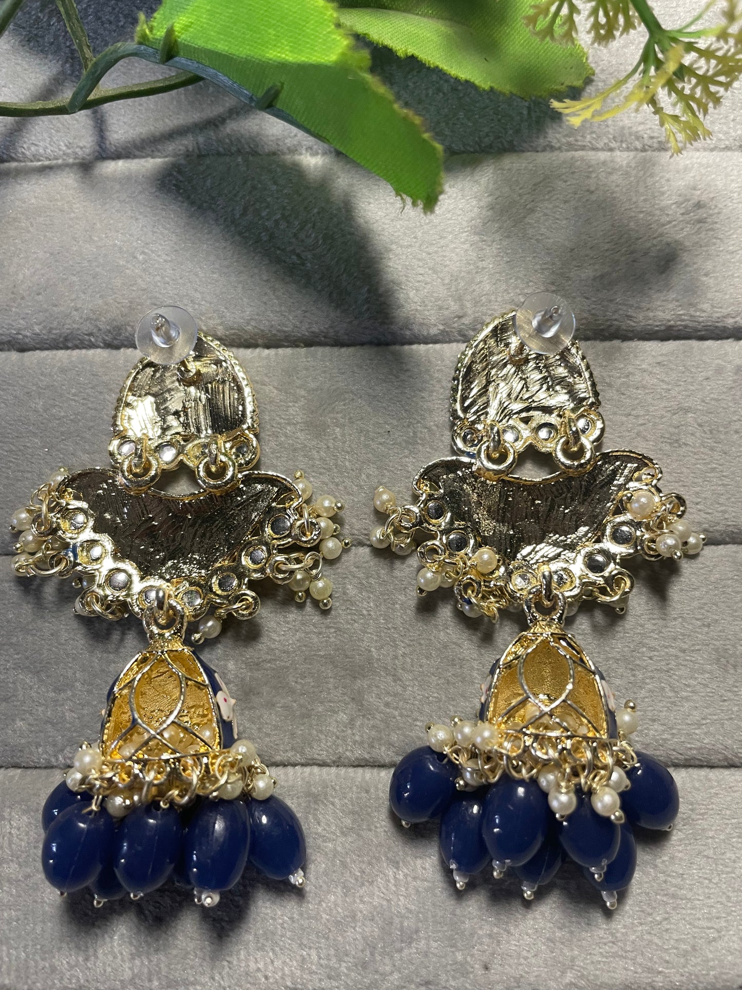 Ethnic Blue Earrings