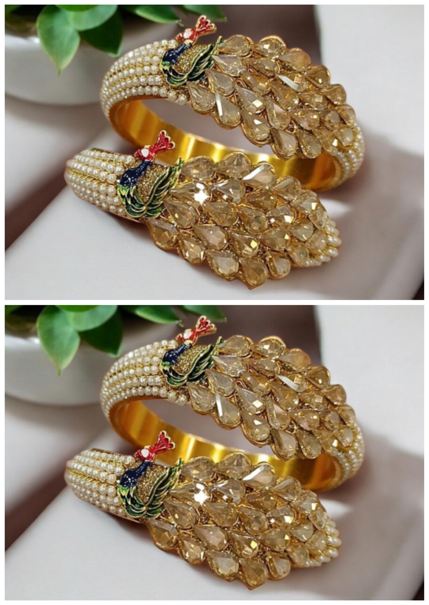 Beautiful Peacock 4 Bangles