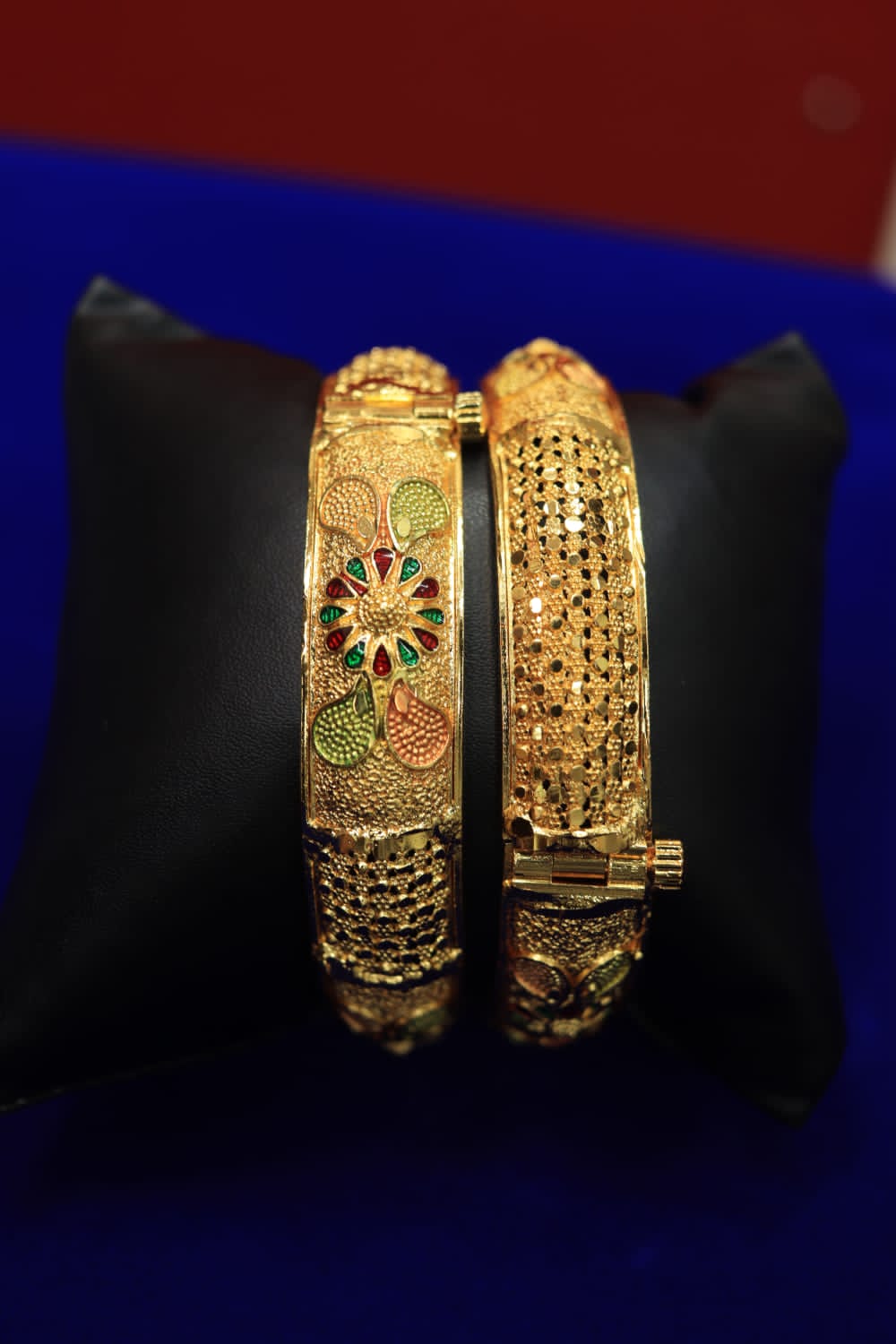 Gold Plated Peacock Bangles