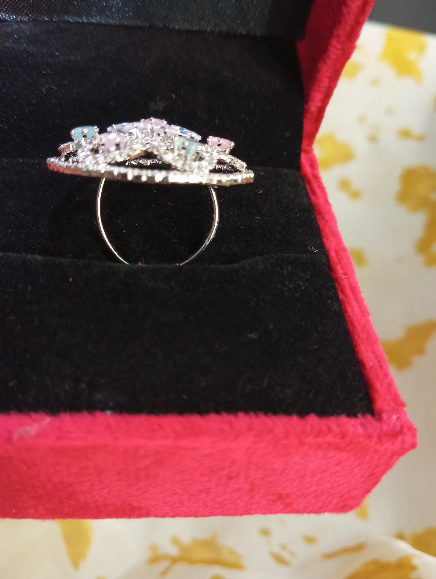 American Diamond Cocktail Ring v4